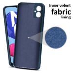 Slim Ultra Soft Rubberised Back Cover for Samsung Galaxy M04 | F04 | A04e | Inner Velvet Fabric Lining | Matte Silicone Flexible Camera Protection Back Case ? Blue - Image 3