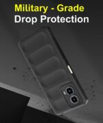 Ultimate Silicon Back Cover Case for Motorola Moto G34 5G | Moto G45 5G | Military Grade Drop Protection Shockproof Bumper | Anti-Slip Grip | Scratch Proof Micro-Fibre Cloth (Pitch Black) - Image 8
