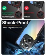 Shock Proof Clear Protective Back Case for Itel S23 Plus - AirEDGE Technology | 360 Degree Camera Protection | Transparent Hybrid Back Case Mobile Cover - Black - Image 3