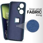 kelpuj Slim Ultra Soft Rubberised Back Cover for 1+ OnePlus Nord CE 3 Lite 5G | Inner Velvet Fabric Lining | Matte Silicone Flexible Camera Protection Back Case - Blue - Image 6
