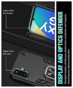 Shock Proof Back Case Mobile Cover for Samsung Galaxy M06 5G | Galaxy F06 5G | Back Cover Case (Tough Armor | Hybrid PC + TPU | Ring Holder & in-Built Kickstand | Black) - Image 5