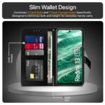 Shock Proof Flip Cover Back Case for Mi Redmi 13 5G | Magnetic Wallet Leather Case with Stand - Image 6