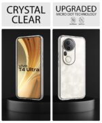 Transparent Back Cover Case for Vivo T4 Ultra | Raised Bumps for Full Device & Camera Protection Shockproof TPU Silicone Back Case Mobile Cover Transparent - Image 3