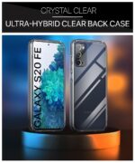 Ultra-Hybrid Armor Bumper Series Back Case Cover for Samsung Galaxy S20 FE 5G | Non-Yellowing Transparent Back | Camera Protection Back Cover Case | Shockproof Slim Cover - Transparent - Image 6
