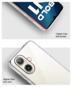 Transparent Back Cover Case for Lava Bold N1 | Raised Bumps for Full Device & Camera Protection Shockproof TPU Silicone Back Case Mobile Cover Transparent - Image 5