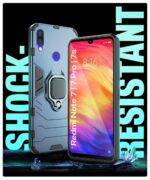 Shock Proof Back Case Mobile Cover for Xiaomi Mi Redmi Note 7 | 7 Pro | 7S | Back Cover Case (Tough Armor | Hybrid PC + TPU | Ring Holder & inBuilt Kickstand | Blue) - Image 4