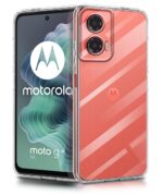 Transparent Back Cover Case for Compatible with Motorola Moto G35 5G | Raised Bumps for Full Device & Camera Protection Shockproof TPU Silicone Back Case Mobile Cover Transparent