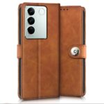 Shock Proof Flip Cover Back Case for Vivo V27 | Magnetic Wallet Leather Case with Stand - Image 2