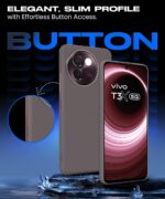 Slim Frameless Back Cover for Vivo T3x 5G | Ultra Thin Lightweight Design & Camera Protection | Soft Matte Silicone Flexible Mobile Case (Grey) - Image 6