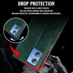 Shock Proof Flip Cover Back Case for Motorola Moto G54 5G | Magnetic Wallet Leather Case with Stand - Image 8