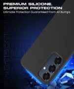 Slim Frameless Back Cover for Samsung Galaxy A16 5G | Ultra Thin Lightweight Design & Camera Protection | Soft Matte Silicone Flexible Mobile Case (Black) - Image 8