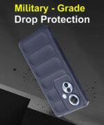 Ultimate Silicon Back Cover Case for Oppo F25 Pro 5G | Military Grade Drop Protection Shockproof Bumper | Anti-Slip Grip | Scratch Proof Micro-Fibre Cloth Inside (Deep Blue) - Image 8