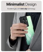 kelpuj Shock Proof Clear Protective Back Case for Realme Narzo N61 | Realme C61 - AirEDGE Technology | 360 Degree Camera Protection | Transparent Hybrid Back Case Mobile Cover - Black - Image 8