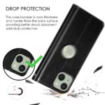 Shock Proof Flip Cover Back Case for Apple Iphone 15 | Magnetic Wallet Leather Case with Stand - Image 8