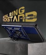 Tough Armor Bumper Mobile Back Case for Samsung Galaxy M54 | F54 5G | Sliding Camera Shield Cover | Shock Proof 360? Protection | Hybrid PC + TPU | Ring Holder with Kickstand ? Blue - Image 5