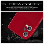 kelpuj Back Cover for Redmi Note 12 5G | Poco X5 5G | Ultra Slim Soft Rubberised Case | Inner Velvet Fabric Lining | Matte Silicone Flexible Mobile Case | Camera Protection - Crimson Red - Image 6