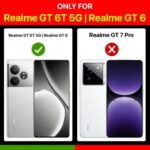 Shock Proof Back Case Mobile Cover for Realme GT 6T 5G | Realme GT 6 | Back Cover Case (Tough Armor | Hybrid PC + TPU | Ring Holder & in-Built Kickstand | Black) - Image 2