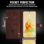 Shock Proof Flip Cover Back Case for Oppo Reno8 T | Magnetic Wallet Leather Case with Stand - Image 4