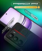 kelpuj Ultimate Silicone Back Cover Case for Realme C75 5G | Realme C73 5G | Realme Narzo 80 Lite 5G | Heat Dissipation Soft TPU | 360? Camera Protection | Breathable Cooling Holes  Pitch Black - Image 8