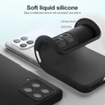 Soft Rubberised Back Cover | Inner Velvet Fabric Lining | Full Device & Camera Protection Back Case for Samsung Galaxy M53 5G (Silicone | Matte Black) - Image 4