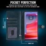 Shock Proof Flip Cover Back Case for Motorola Moto Edge 50 Pro | Magnetic Wallet Leather Case with Stand - Image 4