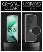 Transparent Back Cover Case for iQOO Z9s 5G | Vivo V40e 5G | Raised Bumps for Full Device & Camera Protection Shockproof TPU Silicone Back Case Mobile Cover Transparent - Image 6