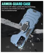 Shock Proof Back Case Mobile Cover for Redmi Note 11 Pro | Note 11 Pro + Plus | Back Cover Case (Tough Armor | Hybrid PC + TPU | Ring Holder & in-Built Kickstand | Blue) - Image 4