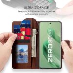 Shock Proof Flip Cover Back Case for Infinix Zero 30 5G | Magnetic Wallet Leather Case with Stand - Image 3