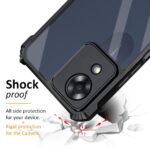 Shock Proof Clear Back Case Mobile Cover for Oppo A17K (Hard | Hybrid PC + TPU | Full Armour Device & Camera Protection | Black) - Image 2