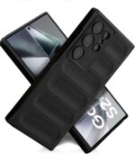 Ultimate Silicone Back Cover Case for Samsung Galaxy S24 Ultra 5G | Heat Dissipation Thin Soft TPU | 360? Camera Protection | Breathable Cooling Holes ? Pitch Black - Image 2