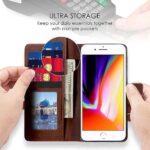 Shock Proof Flip Cover Back Case for Iphone 7 Plus | Magnetic Wallet Leather Case with Stand - Image 4