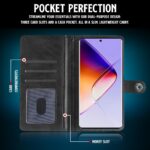 Shock Proof Flip Cover Back Case for Infinix Note 40 Pro | Magnetic Wallet Leather Case with Stand - Image 4