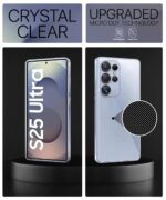 Transparent Back Cover Case for Samsung Galaxy S25 Ultra 5G | Raised Bumps for Full Device & Camera Protection Shockproof TPU Silicone Back Case Mobile Cover Transparent - Image 4