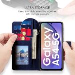 Shock Proof Flip Cover Back Case for Samsung Galaxy A54 5G | Magnetic Wallet Leather Case with Stand - Image 4