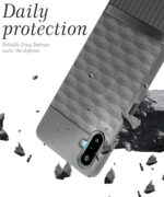 Back Cover for Samsung Galaxy M06 5G | Galaxy F06 5G with Hexa Cube Design | Ultra Slim Soft Rubberised Case | Inner Velvet Fabric | Matte Silicone Mobile Case | Camera Protection - Grey - Image 4