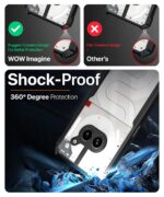 kelpuj Polycarbonate Shock Proof Clear Protective Back Case for Nothing Phone 2A 5G-Airedge Technology | 360 Degree Camera Protection | Transparent Hybrid Back Case Mobile Cover - Black - Image 8