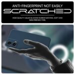 Back Cover for Motorola Moto G35 5G | Ultra Slim Soft Rubberised Case | Inner Velvet Fabric Lining | Matte Silicone Flexible Mobile Case | Camera Protection - Blue - Image 5