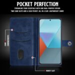 Shock Proof Flip Cover Back Case for Xiaomi Mi Redmi Note 13 Pro 5G | Magnetic Wallet Leather Case with Stand - Image 4