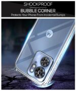 kelpuj Crystal Clear Transparent Back Case for Compatible with Motorola Edge 40 5G | Shockproof Flexible TPU Silicone Cover | Full Body & Camera Protection Transparent - Image 4