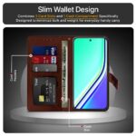 Shock Proof Flip Cover Back Case for Realme P3 Pro 5G | Magnetic Wallet Leather Case with Stand - Image 3