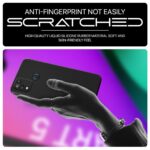 Back Cover for Infinix Smart 5 | Ultra Slim Soft Rubberised Case | Inner Velvet Fabric Lining | Matte Silicone Flexible Mobile Case | Camera Protection - Black - Image 4