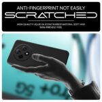 kelpuj Back Cover for Oppo F27 Pro Plus 5G | Ultra Slim Soft Rubberised Case | Inner Velvet Fabric Lining | Matte Silicone Flexible Mobile Case | Camera Protection - Black - Image 8