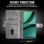 Shock Proof Flip Cover Back Case for Realme Narzo 70 | Magnetic Wallet Leather Case with Stand - Image 6