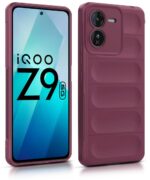 Ultimate Silicon Back Cover Case for iQOO Z9 5G | Military Grade Drop Protection Shockproof Bumper | Anti-Slip Grip | Scratch Proof Micro-Fibre Cloth Inside (Crimson Red) - Image 4
