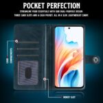 Shock Proof Flip Cover Back Case for Oppo A79 5G | Magnetic Wallet Leather Case with Stand - Image 6
