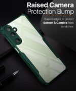 Shock Proof Clear Protective Back Case for Samsung Galaxy M16 5G | Galaxy F16 5G - AirEDGE Technology | 360 Degree Camera Protection | Transparent Hybrid Back Case Mobile Cover - Green - Image 8