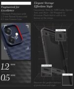 kelpuj Back Cover for Oppo A3x 5G | A3x 4G | A3 5G with Hexa Cube Design | Ultra Slim Soft Rubberised Case | Inner Velvet Fabric | Matte Silicone Flexible Mobile Case | Camera Protection - Blue - Image 8