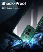 Shock Proof Clear Back Case Mobile Cover for Xiaomi Redmi Note 10 Pro/Pro Max (Hard | Hybrid PC + TPU | Full Armour Device & Camera Protection | Camo Green) - Image 3