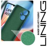 Back Cover for Oppo A59 5G | Ultra Slim Soft Rubberised Case | Inner Velvet Fabric Lining | Matte Silicone Flexible Mobile Case | Camera Protection - Green - Image 2
