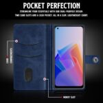 Shock Proof Flip Cover Back Case for Oppo F21 Pro 4G | Magnetic Wallet Leather Case with Stand - Image 3